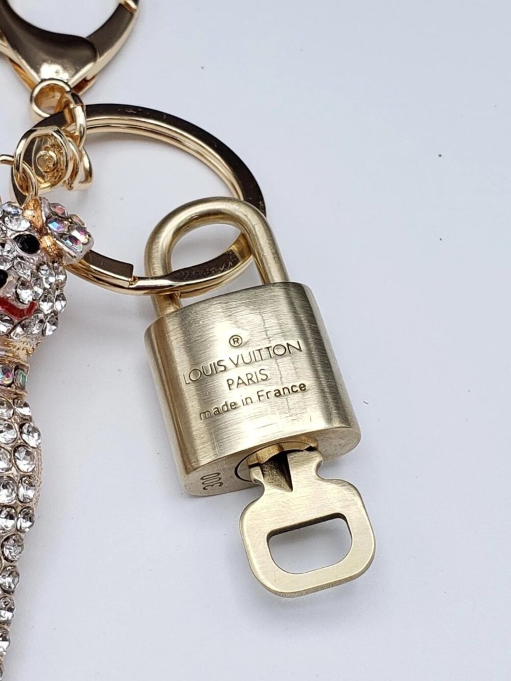 Louis Vuitton Gold Lock 🔑 Authentic LV Padlock + Unbranded Dog Bag Charm - Picture 7 of 10